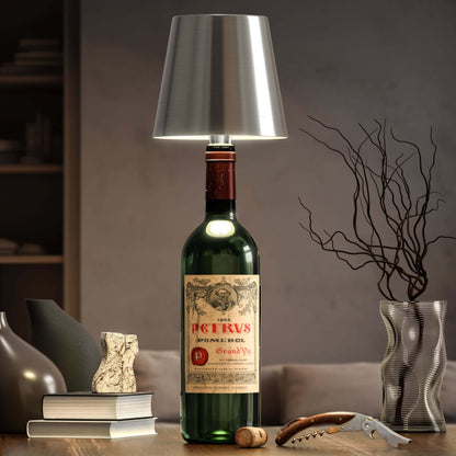 Luxeraum.de Table Lamps LED Flaschenlampe - Wiederaufladbar - Nachhaltige Tischlampe - 3 Lichtmodi