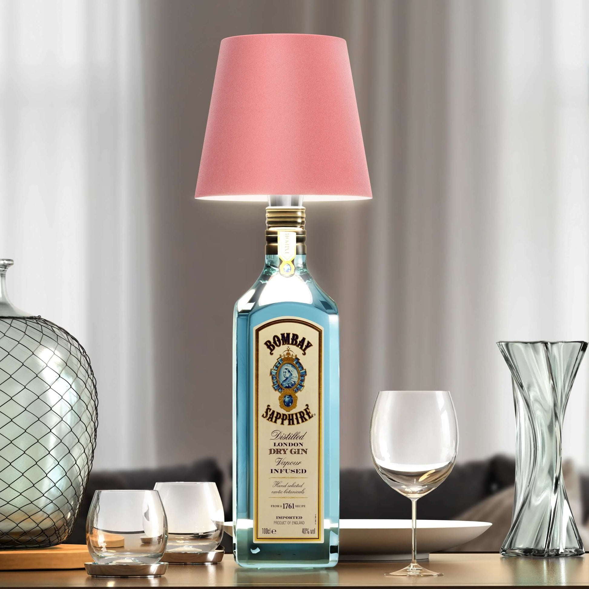 Luxeraum.de Table Lamps LED Flaschenlampe - Wiederaufladbar - Nachhaltige Tischlampe - 3 Lichtmodi