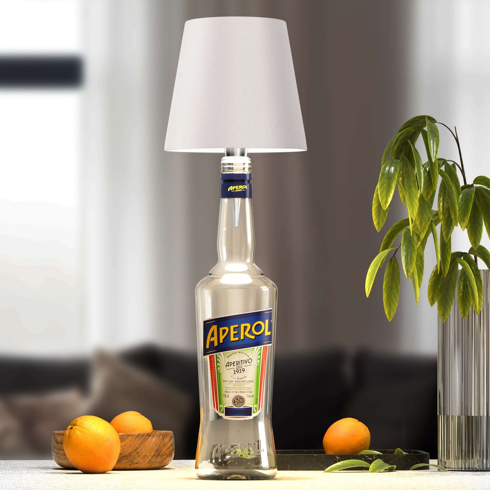 Luxeraum.de Table Lamps LED Flaschenlampe - Wiederaufladbar - Nachhaltige Tischlampe - 3 Lichtmodi