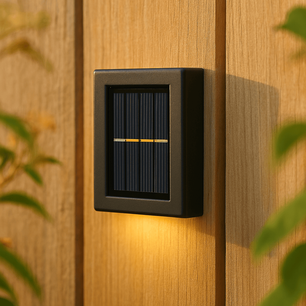 Luxeraum.de Landscape Pathway Lighting LED Solar-Wandleuchte – 3000K - IP65 - Kabellos & Energiesparend - Garten, Terrasse & Balkon
