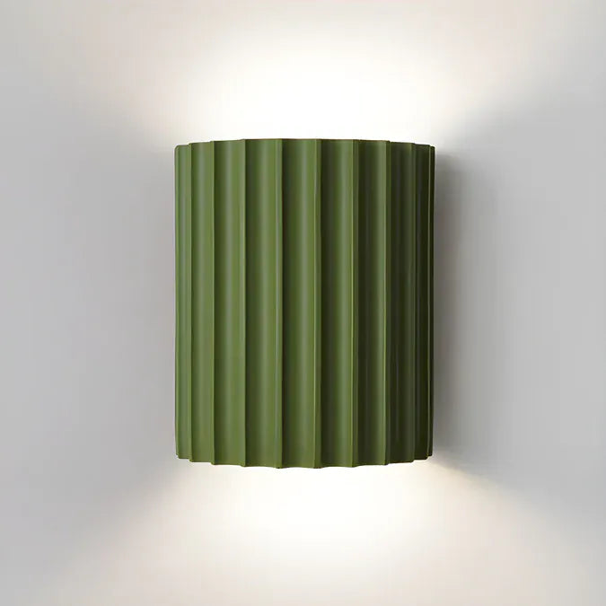 Luxeraum.de Wandleuchten Grün LED Wandleuchte – Geripptes Design – Matt – Minimalistisch