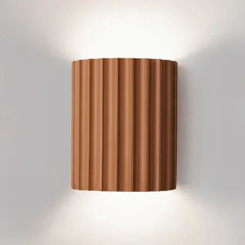 Luxeraum.de Wandleuchten Orange LED Wandleuchte – Geripptes Design – Matt – Minimalistisch