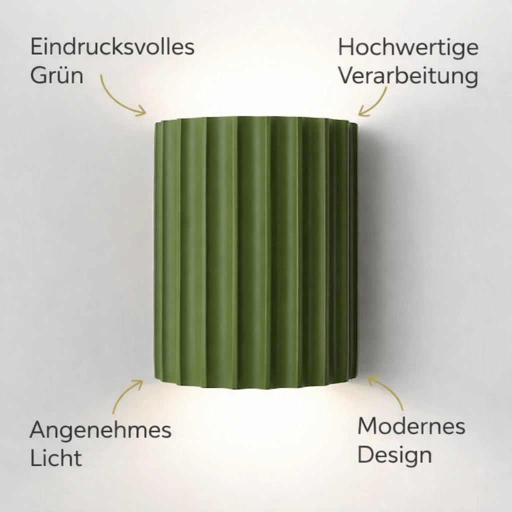Luxeraum.de Wandleuchten LED Wandleuchte – Geripptes Design – Matt – Minimalistisch