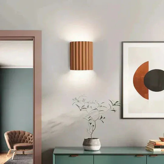 Luxeraum.de Wall Light Fixtures Braun Moderne Harz-Wandlampe - LED Beleuchtung - Wohnzimmer, Schlafzimmer & Flur