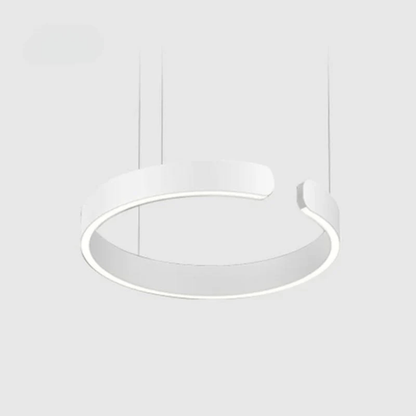 Luxeraum.de Ceiling Light Fixtures Weiß / 3 Farben / 40 cm Moderne LED Hängeleuchte  – Dimmbar & Höhenverstellbar – Kreis-Design – Ø 40/60/80