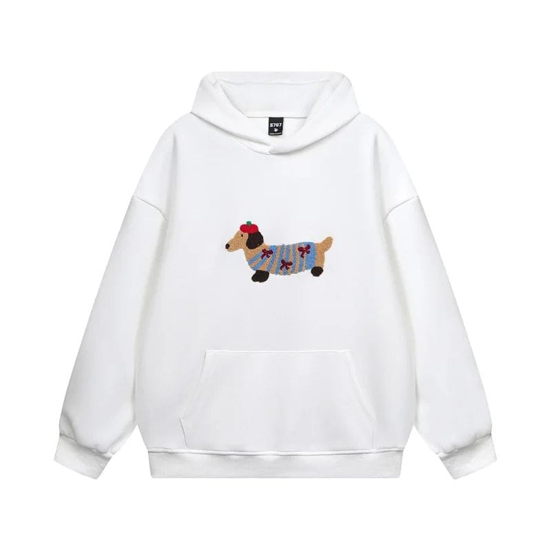 Luxeraum.de Pet Hoodies Weiß / S Oversize-Hoodie – Weiches Material – Stickerei & Kängurutasche – Unisex