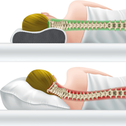 Luxeraum.de Seitenschläfer Kissen Orthopädisches Nackenkissen für Seitenschläfer – Ergonomisches Memory Foam Kissen gegen Nackenschmerzen