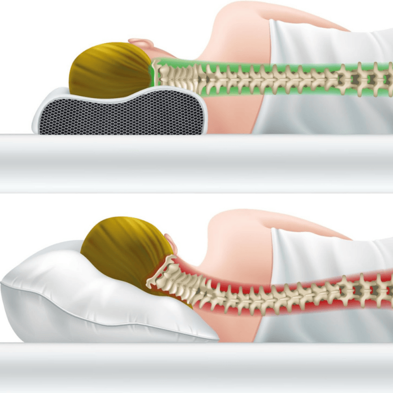 Luxeraum.de Seitenschläfer Kissen Orthopädisches Nackenkissen für Seitenschläfer – Ergonomisches Memory Foam Kissen gegen Nackenschmerzen