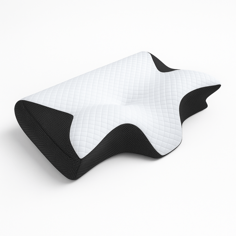 Luxeraum.de Seitenschläfer Kissen Orthopädisches Nackenkissen für Seitenschläfer – Ergonomisches Memory Foam Kissen gegen Nackenschmerzen