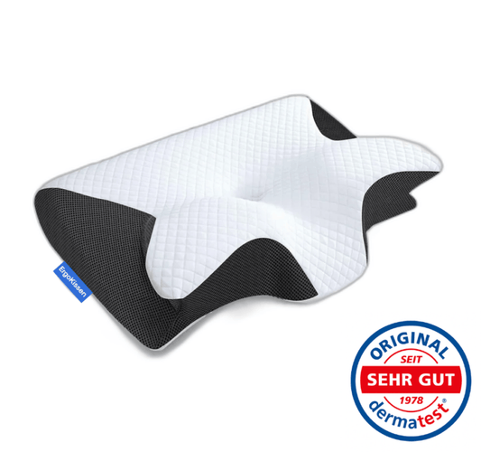 Luxeraum.de Seitenschläfer Kissen Orthopädisches Nackenkissen für Seitenschläfer – Ergonomisches Memory Foam Kissen gegen Nackenschmerzen