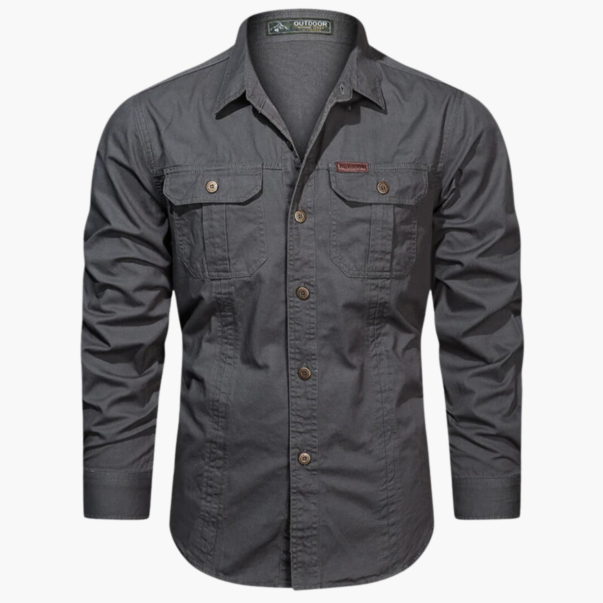 Luxeraum.de Shirts Grau / M Outdoor Hemd – Robuste Verarbeitung – Brusttaschen & Knopfleiste – Herren