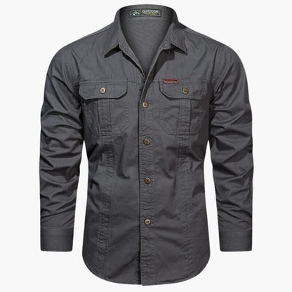 Luxeraum.de Shirts Grau / M Outdoor Hemd – Robuste Verarbeitung – Brusttaschen & Knopfleiste – Herren