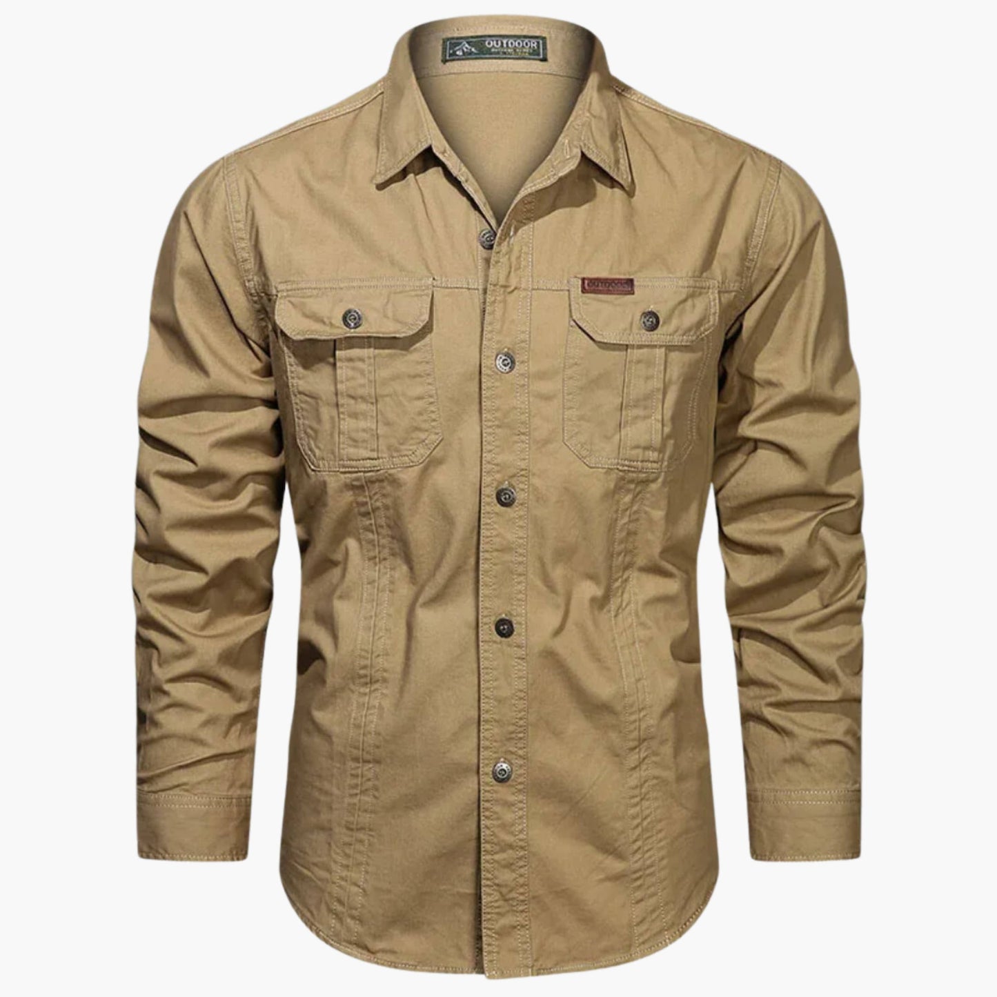 Luxeraum.de Shirts Khaki / M Outdoor Hemd – Robuste Verarbeitung – Brusttaschen & Knopfleiste – Herren