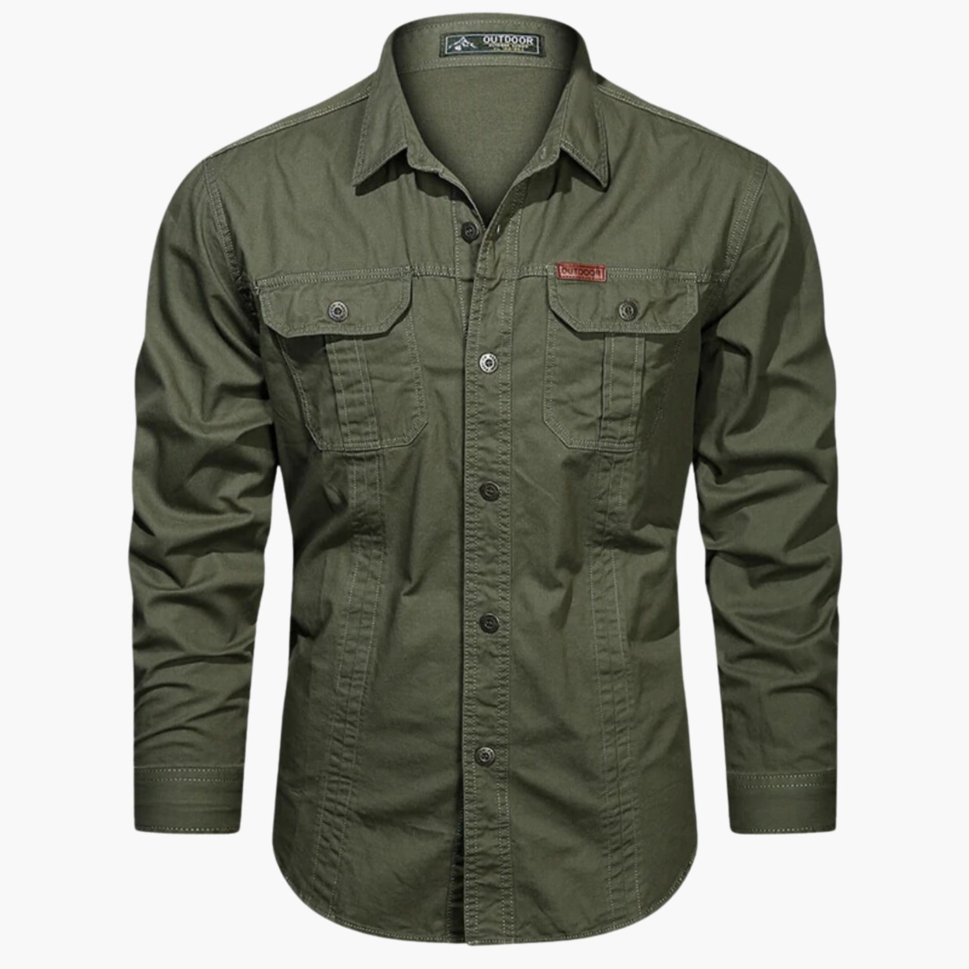 Luxeraum.de Shirts Armeegrün / M Outdoor Hemd – Robuste Verarbeitung – Brusttaschen & Knopfleiste – Herren