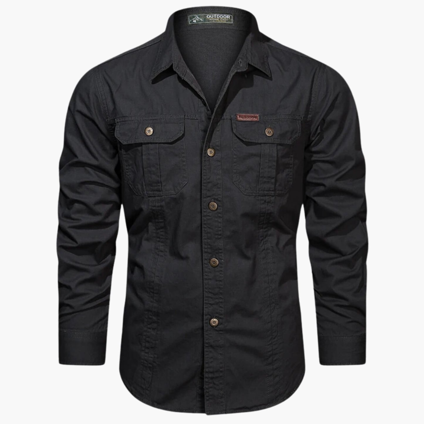 Luxeraum.de Shirts Schwarz / M Outdoor Hemd – Robuste Verarbeitung – Brusttaschen & Knopfleiste – Herren