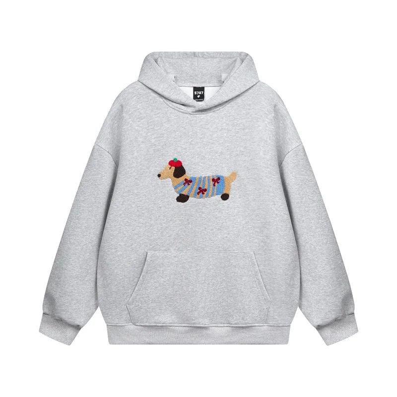 Luxeraum.de Pet Hoodies Grau / S Oversize-Hoodie – Weiches Material – Stickerei & Kängurutasche – Unisex