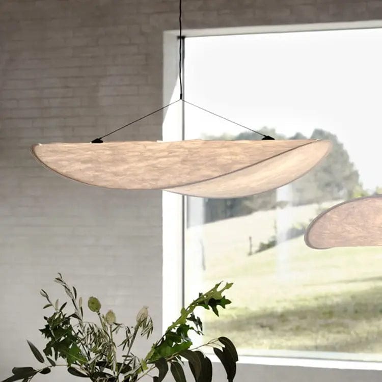 Luxeraum.de Ceiling Light Fixtures Pendelleuchte in Seidenoptik – Wabi-Sabi Design | Naturtöne, Glas & Metall | E27