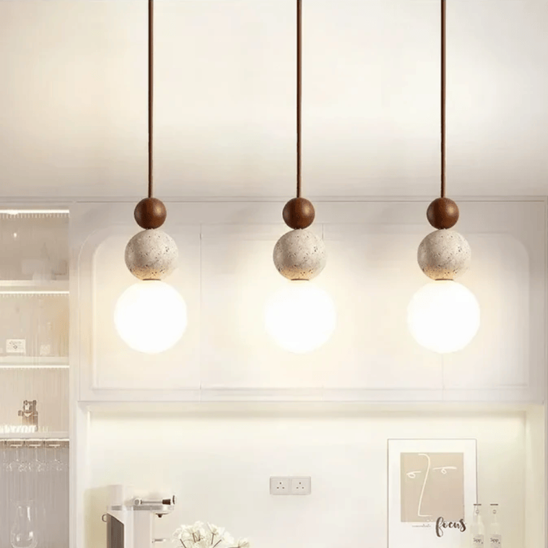 Luxeraum.de Ceiling Light Fixtures Pendelleuchte – Naturmaterial-Mix – Zylindrische Form – Innenbereich