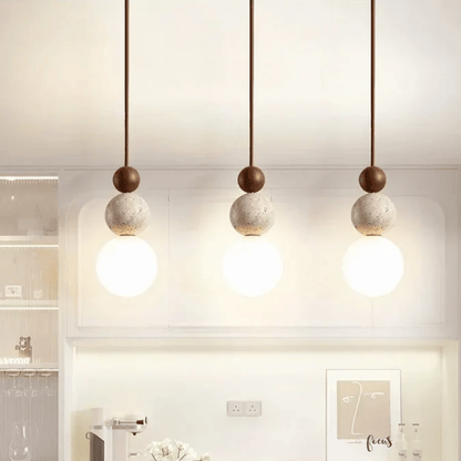 Luxeraum.de Ceiling Light Fixtures Pendelleuchte – Naturmaterial-Mix – Zylindrische Form – Innenbereich