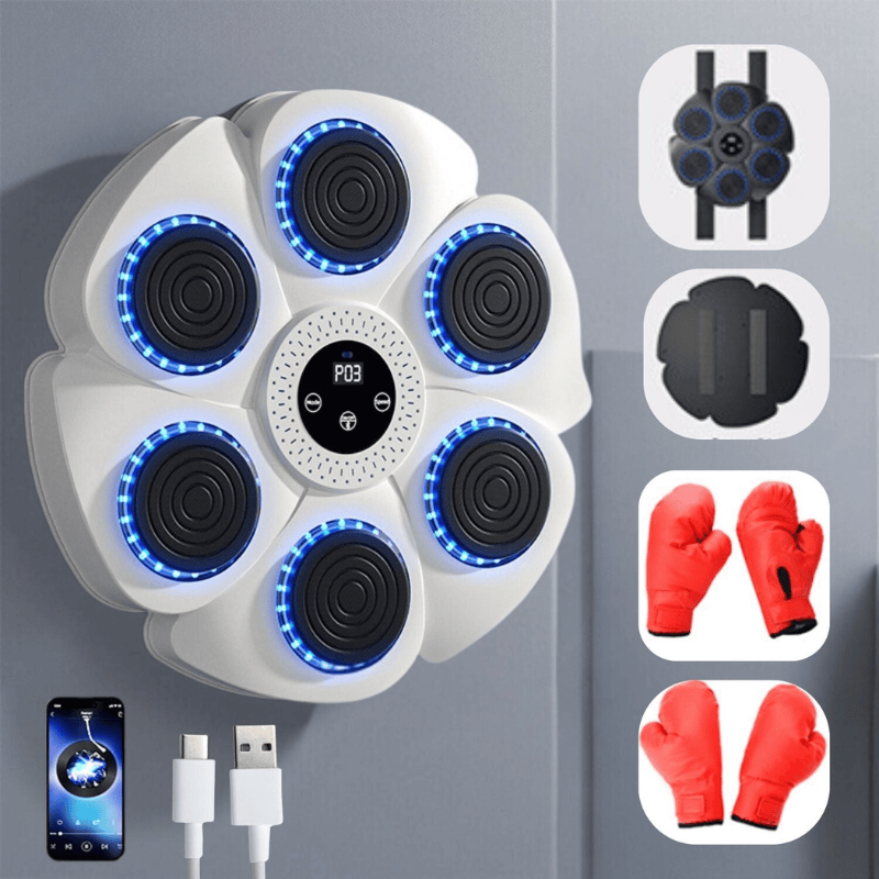 Luxeraum.de ProBoxer + GRATIS 1 Kind + 1 Erwachsener Paar Boxen Handschuhe / Weiß ProBoxer - Schlau Boxen Trainer Für Kinder Und Erwachsene