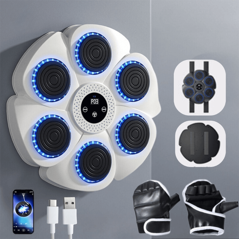 Luxeraum.de ProBoxer + GRATIS 1 Paar Hälfte Finger Boxen Handschuhe / Weiß ProBoxer - Schlau Boxen Trainer Für Kinder Und Erwachsene
