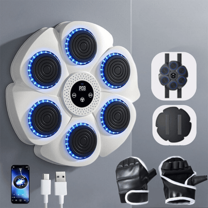 Luxeraum.de ProBoxer + GRATIS 1 Paar Hälfte Finger Boxen Handschuhe / Weiß ProBoxer - Schlau Boxen Trainer Für Kinder Und Erwachsene
