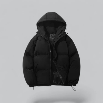 Luxeraum.de Puffer Jackets Schwarz / S Pufferjacke – Daunenfüllung – Kapuze & Reißverschluss – Damen