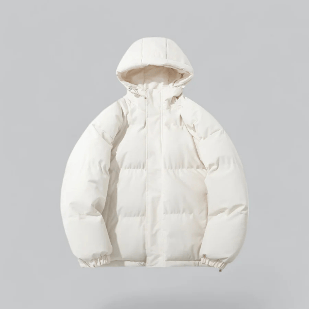 Luxeraum.de Puffer Jackets Weiß / S Pufferjacke – Daunenfüllung – Kapuze & Reißverschluss – Damen
