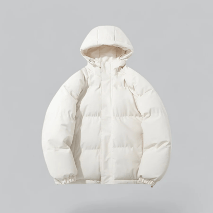 Luxeraum.de Puffer Jackets Weiß / S Pufferjacke – Daunenfüllung – Kapuze & Reißverschluss – Damen