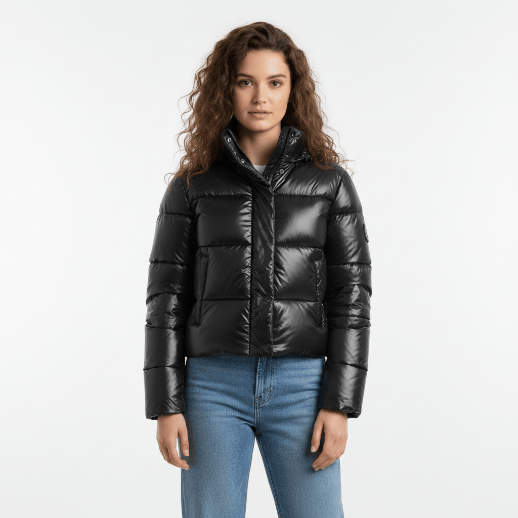 Luxeraum.de Puffer Jackets Pufferjacke – Warmer Wintermantel – Kapuze & Zipper – Damen