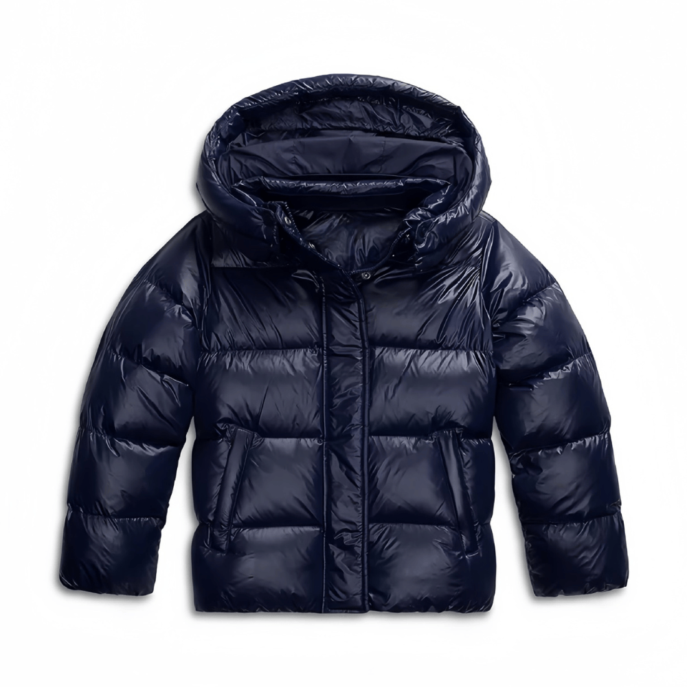 Luxeraum.de Puffer Jackets Blau / S Pufferjacke – Warmer Wintermantel – Kapuze & Zipper – Damen