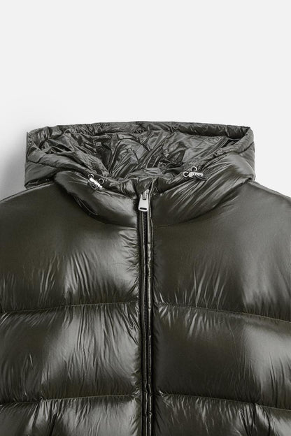Luxeraum.de Puffer Jackets Puffjacke – Isolierender Materialmix – Gesteppte Silhouette mit Kapuze – Herren