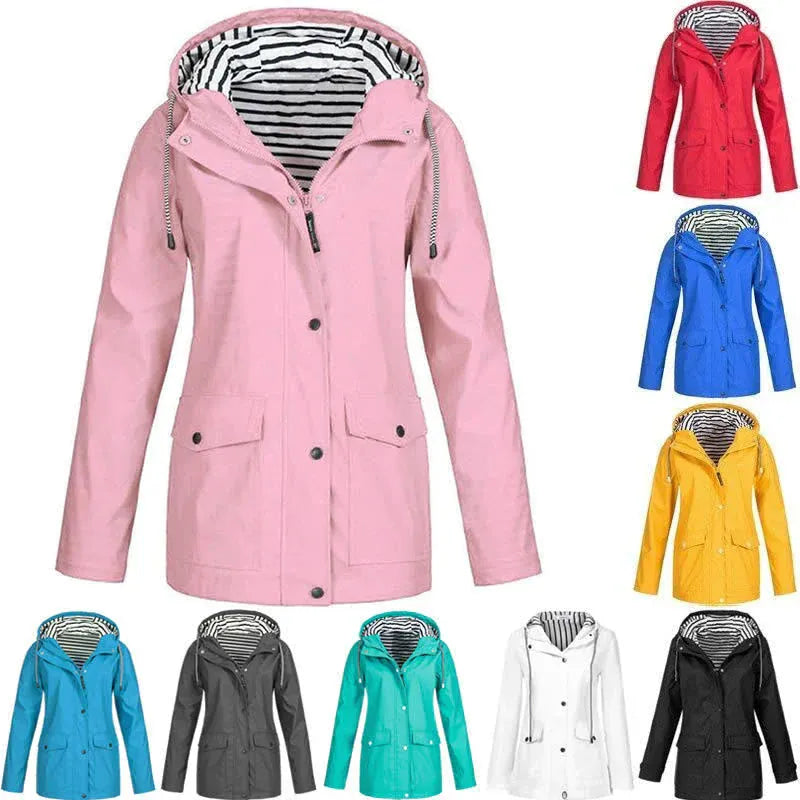 Luxeraum.de Rain Coats Regenjacke – Winddicht & Wasserdicht – Kapuze & Zipper – Damen