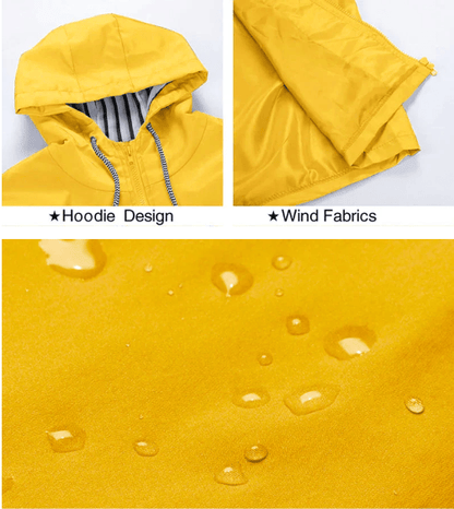 Luxeraum.de Rain Coats Regenjacke – Winddicht & Wasserdicht – Kapuze & Zipper – Damen