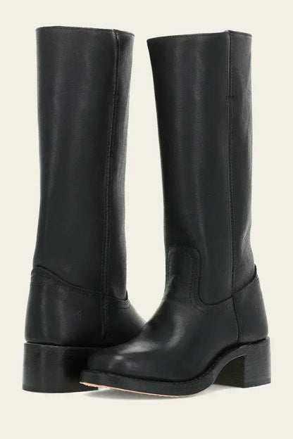Luxeraum.de Boots Schwarz / 35 Robuster Winterstiefel – Klassische Silhouette – Hacke – Damen