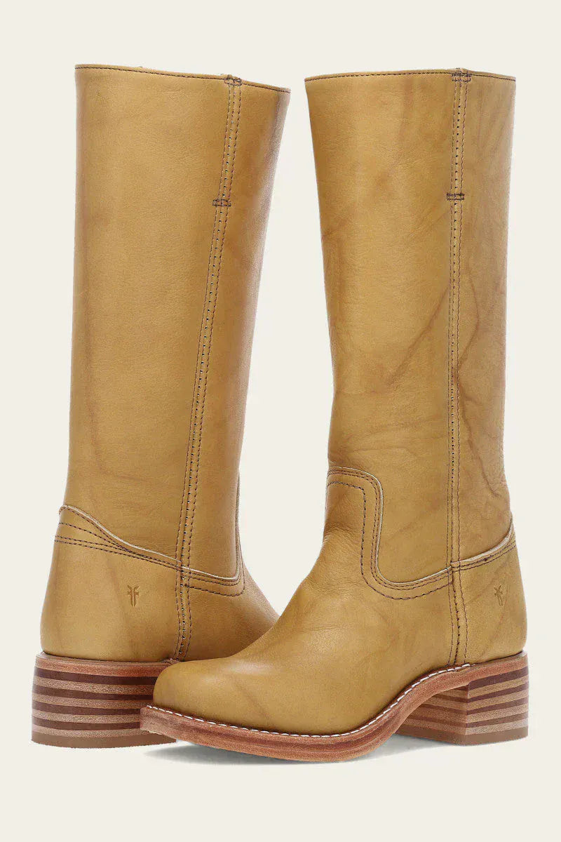 Luxeraum.de Boots Beige / 35 Robuster Winterstiefel – Klassische Silhouette – Hacke – Damen