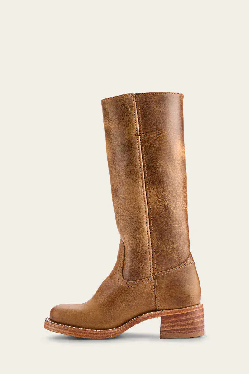 Luxeraum.de Boots Hellbraun / 35 Robuster Winterstiefel – Klassische Silhouette – Hacke – Damen