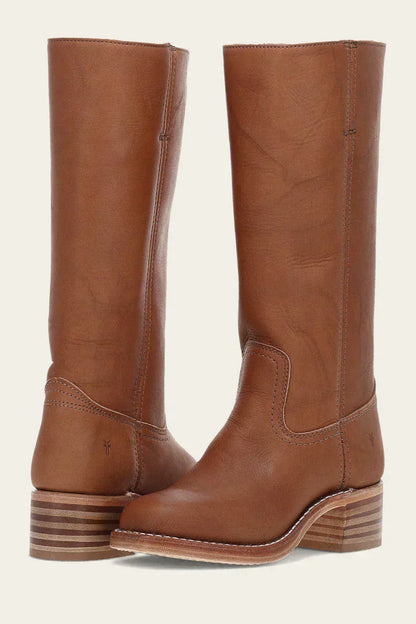 Luxeraum.de Boots Kastanienbraun / 35 Robuster Winterstiefel – Klassische Silhouette – Hacke – Damen