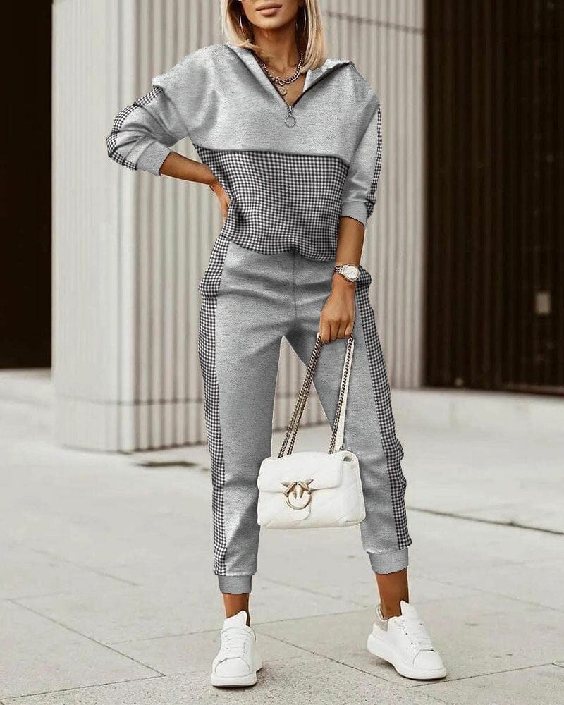 Luxeraum.de Clothing Grau / S Sandsberg – Premium Damen Jogginganzug, Bequeme Passform