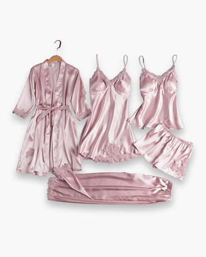 Luxeraum.de Pajamas Rosa / S Schlafanzug-Set – Mehrteiliges Design – Elegante Silhouette – Damen