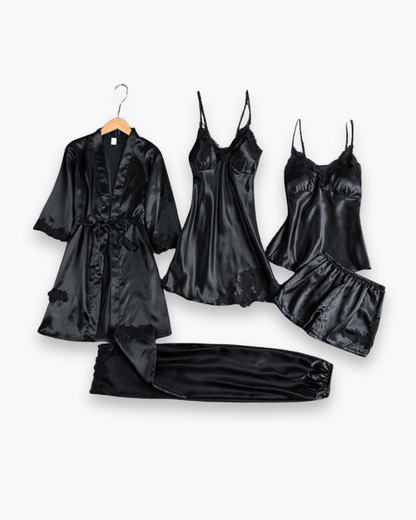 Luxeraum.de Pajamas Schwarz / S Schlafanzug-Set – Mehrteiliges Design – Elegante Silhouette – Damen