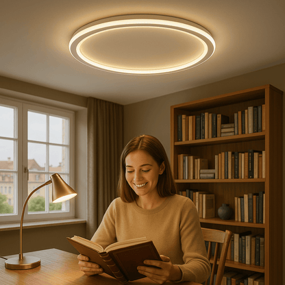 Luxeraum.de Ceiling Light Fixtures Skandinavische LED Deckenleuchte – Modern, dimmbar & stilvoll für Wohnzimmer, Esszimmer & Flur