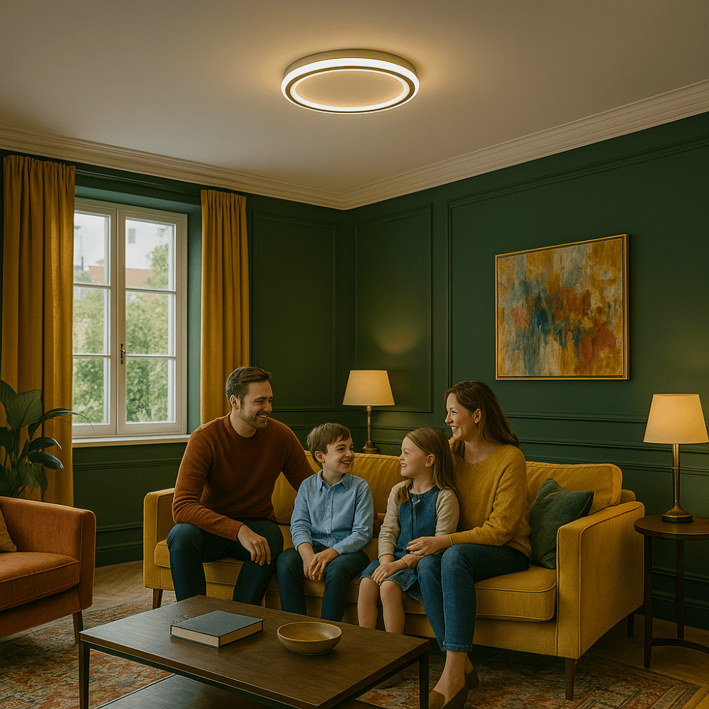 Luxeraum.de Ceiling Light Fixtures Skandinavische LED Deckenleuchte – Modern, dimmbar & stilvoll für Wohnzimmer, Esszimmer & Flur
