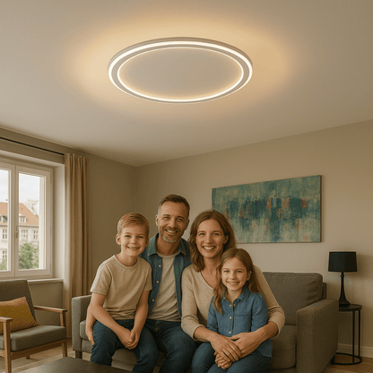 Luxeraum.de Ceiling Light Fixtures Skandinavische LED Deckenleuchte – Modern, dimmbar & stilvoll für Wohnzimmer, Esszimmer & Flur