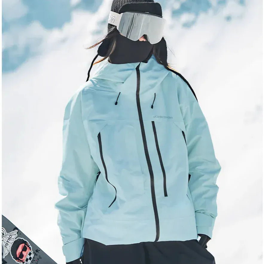 Luxeraum.de Sport Jackets Türkis / 2XS Ski-Jacke – technischer Materialmix – isolierende Verarbeitung – Damen