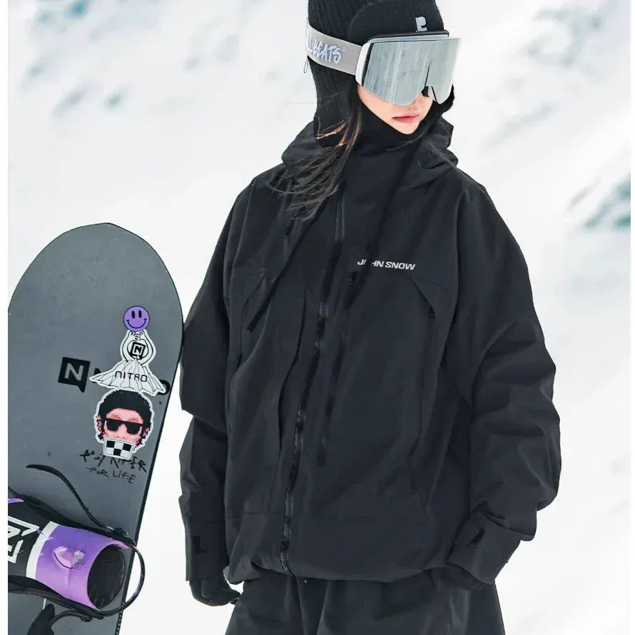 Luxeraum.de Sport Jackets Schwarz / 2XS Ski-Jacke – technischer Materialmix – isolierende Verarbeitung – Damen