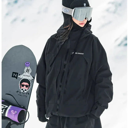 Luxeraum.de Sport Jackets Schwarz / 2XS Ski-Jacke – technischer Materialmix – isolierende Verarbeitung – Damen