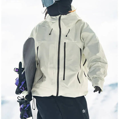 Luxeraum.de Sport Jackets Weiß / 2XS Ski-Jacke – technischer Materialmix – isolierende Verarbeitung – Damen