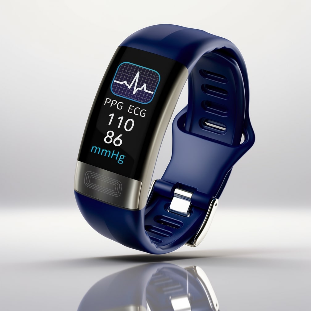 Luxeraum.de Fitness & Health Blau Smartwatch mit EKG, Herzfrequenz, Blutdruck & Schlaftracking für Damen und Herren | Fitness Tracker | Vitaro