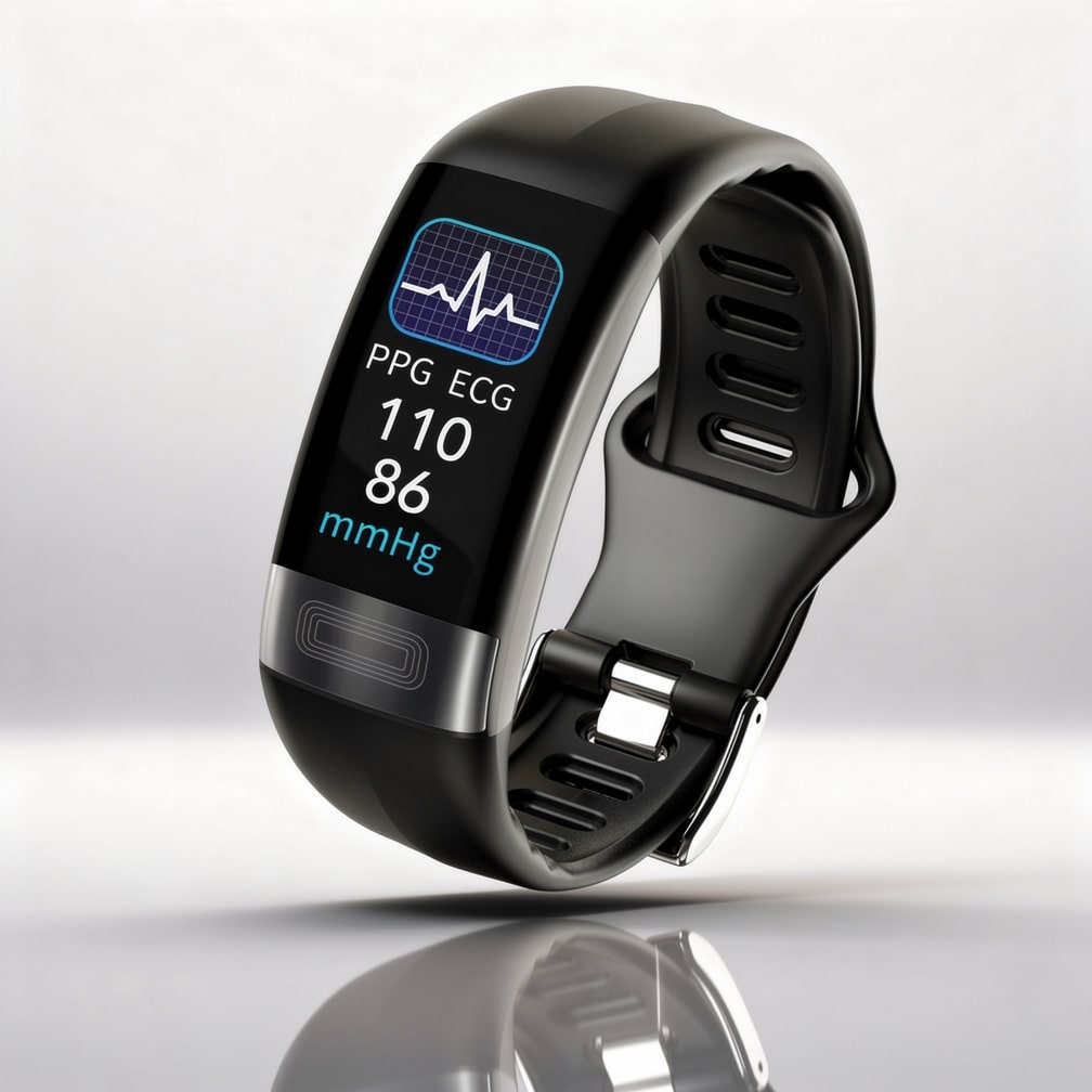 Luxeraum.de Fitness & Health Schwarz Smartwatch mit EKG, Herzfrequenz, Blutdruck & Schlaftracking für Damen und Herren | Fitness Tracker | Vitaro